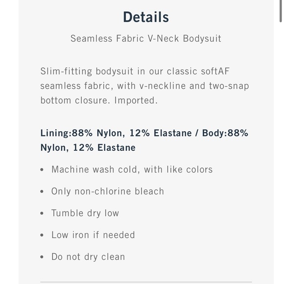 Abercrombie Seamless V-Neck Bodysuit - Picture 5 of 5